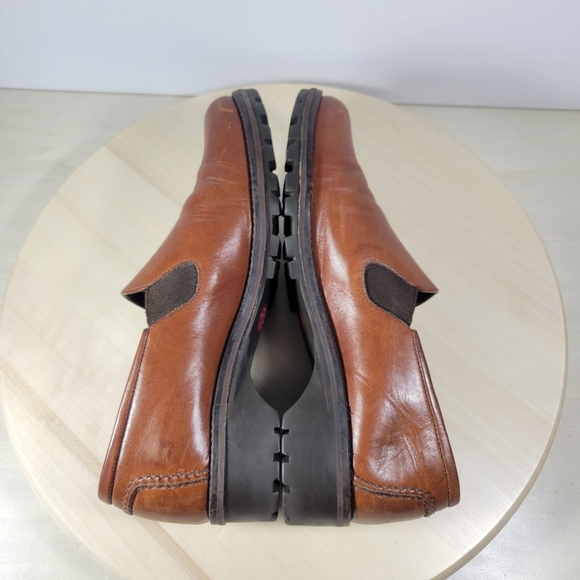 Vintage Cole Haan Country Brown Leather Lug Heel Slip-on Loafer Shoe Size 8 B - Picture 6 of 14